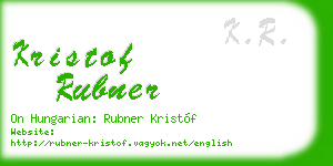 kristof rubner business card