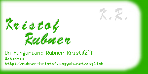 kristof rubner business card